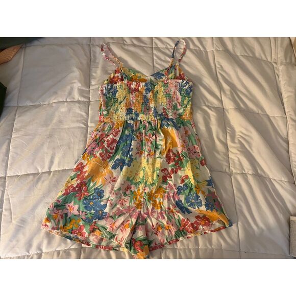 Old Navy Women’s Floral Print Sleeveless Romper with Smocked Back - Size Small - Picture 2 of 4
